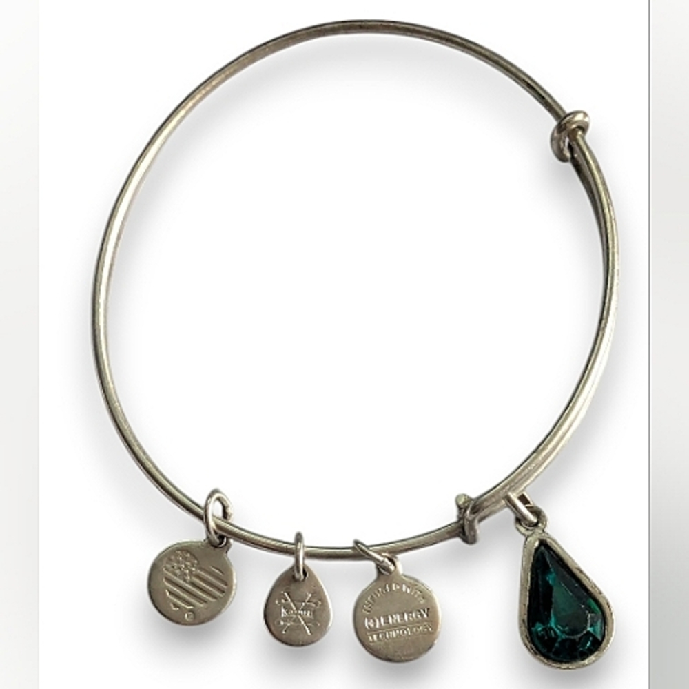 Alex and Ani Green Birthstone Bangle
